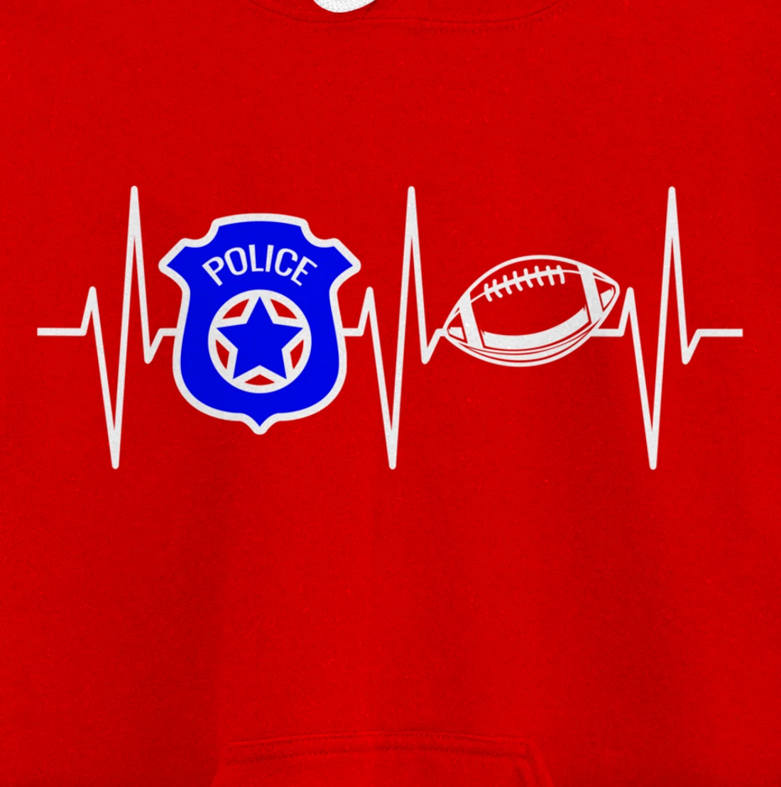 Police Shirt Football Lover Police Officer Cop Football Pullover Hoodie