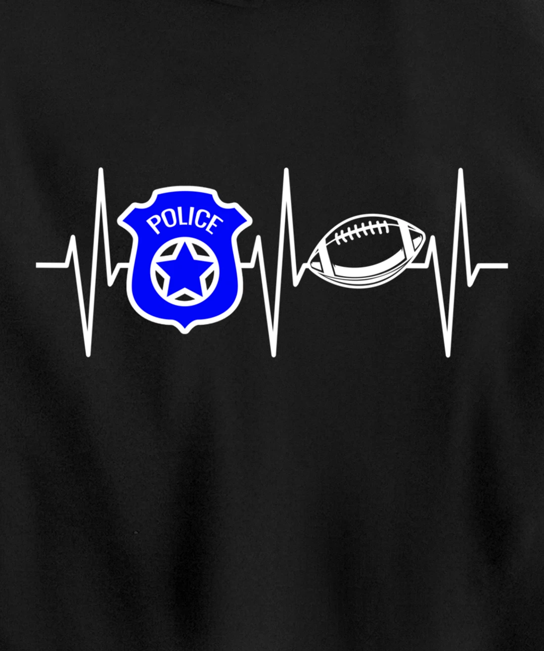 Police Shirt Football Lover Police Officer Cop Football Pullover Hoodie