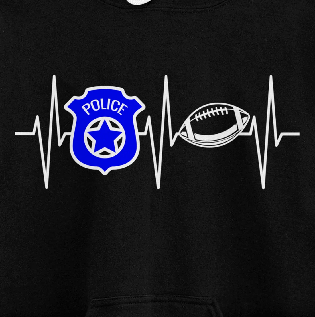 Police Shirt Football Lover Police Officer Cop Football Pullover Hoodie