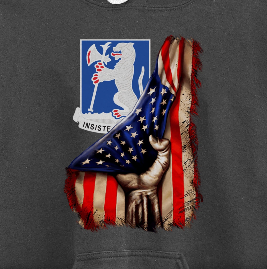 77th Armor Regiment - American Flag Pullover Hoodie