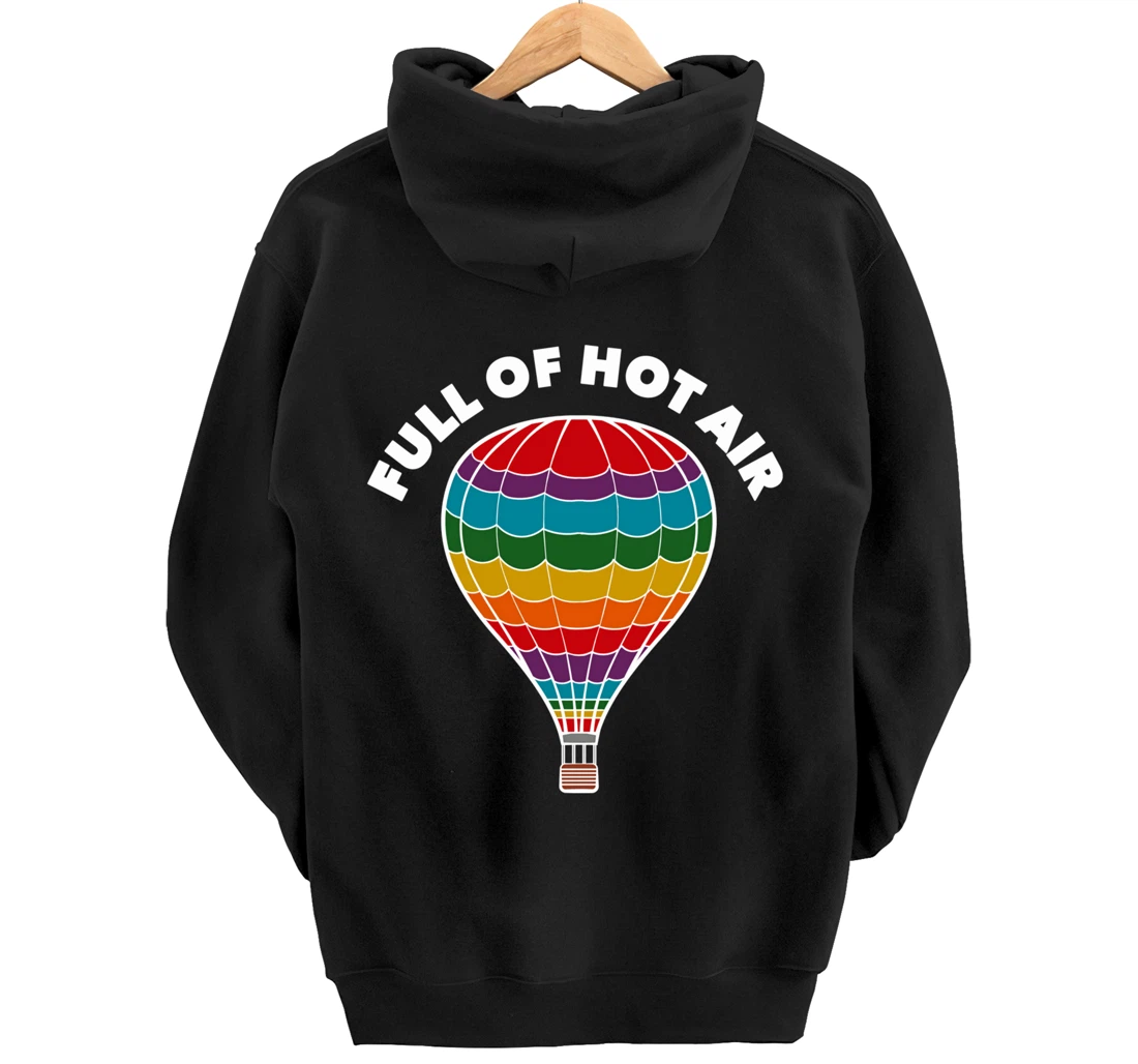 Full of Hot Air Balloon, Ballooning Apparel for Men, Women Pullover Hoodie