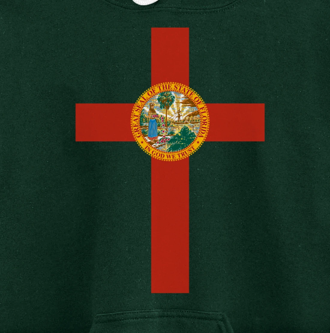 Florida Catholic Priest Christian Pastor or Minister Cross Pullover Hoodie