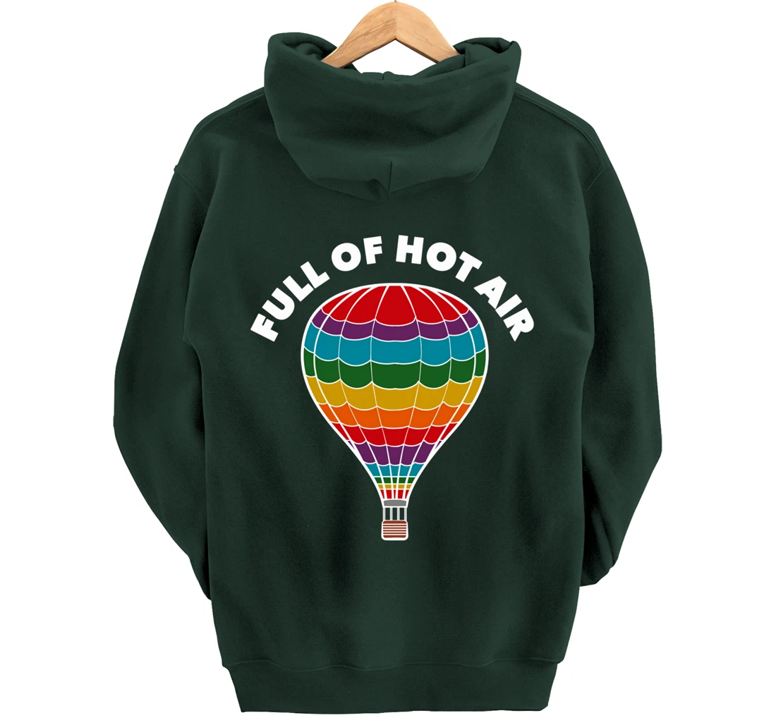 Full of Hot Air Balloon, Ballooning Apparel for Men, Women Pullover Hoodie