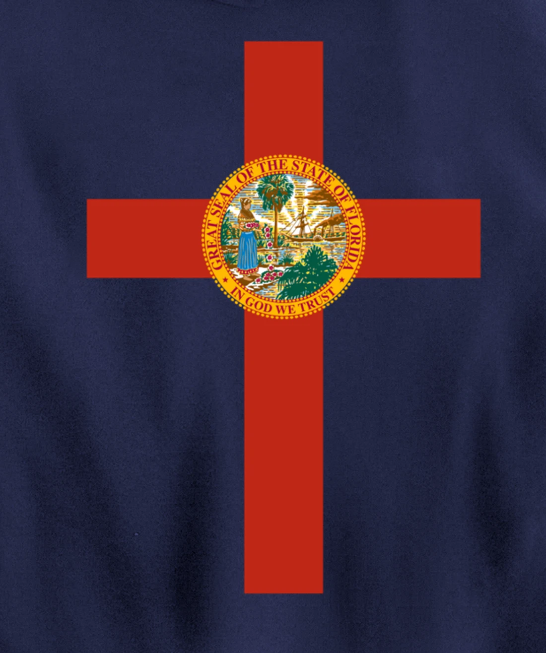 Florida Catholic Priest Christian Pastor or Minister Cross Pullover Hoodie