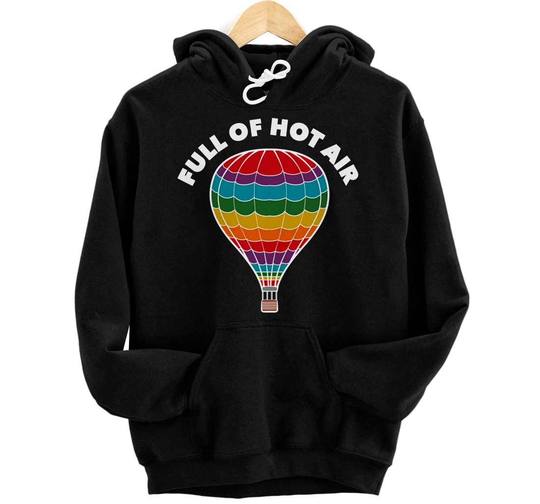Full of Hot Air Balloon, Ballooning Apparel for Men, Women Pullover Hoodie