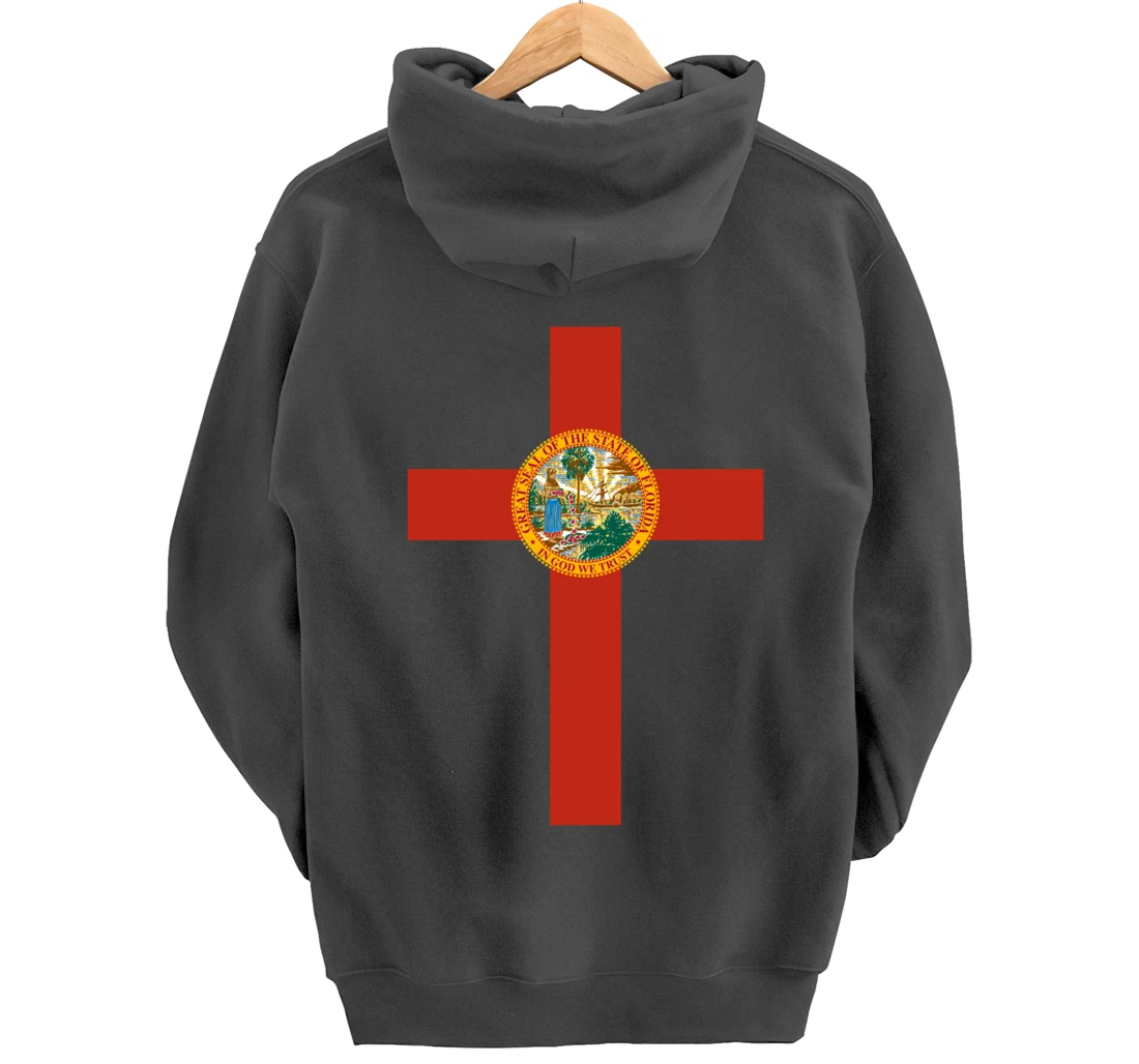 Florida Catholic Priest Christian Pastor or Minister Cross Pullover Hoodie