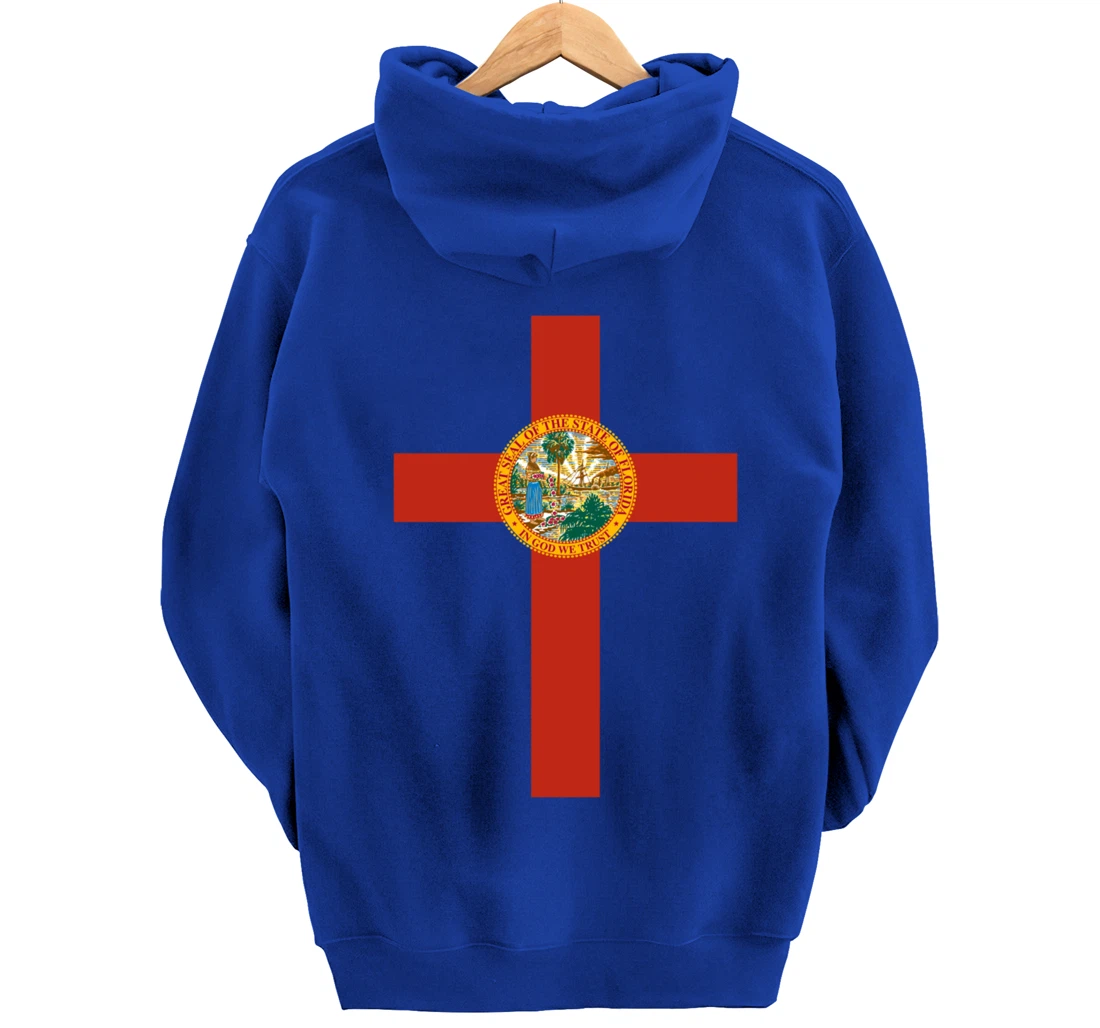 Florida Catholic Priest Christian Pastor or Minister Cross Pullover Hoodie