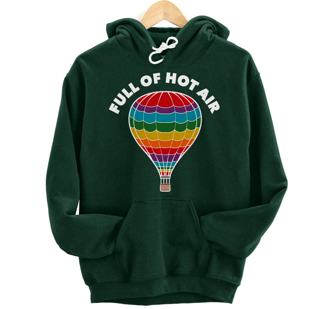 Full of Hot Air Balloon, Ballooning Apparel for Men, Women Pullover Hoodie