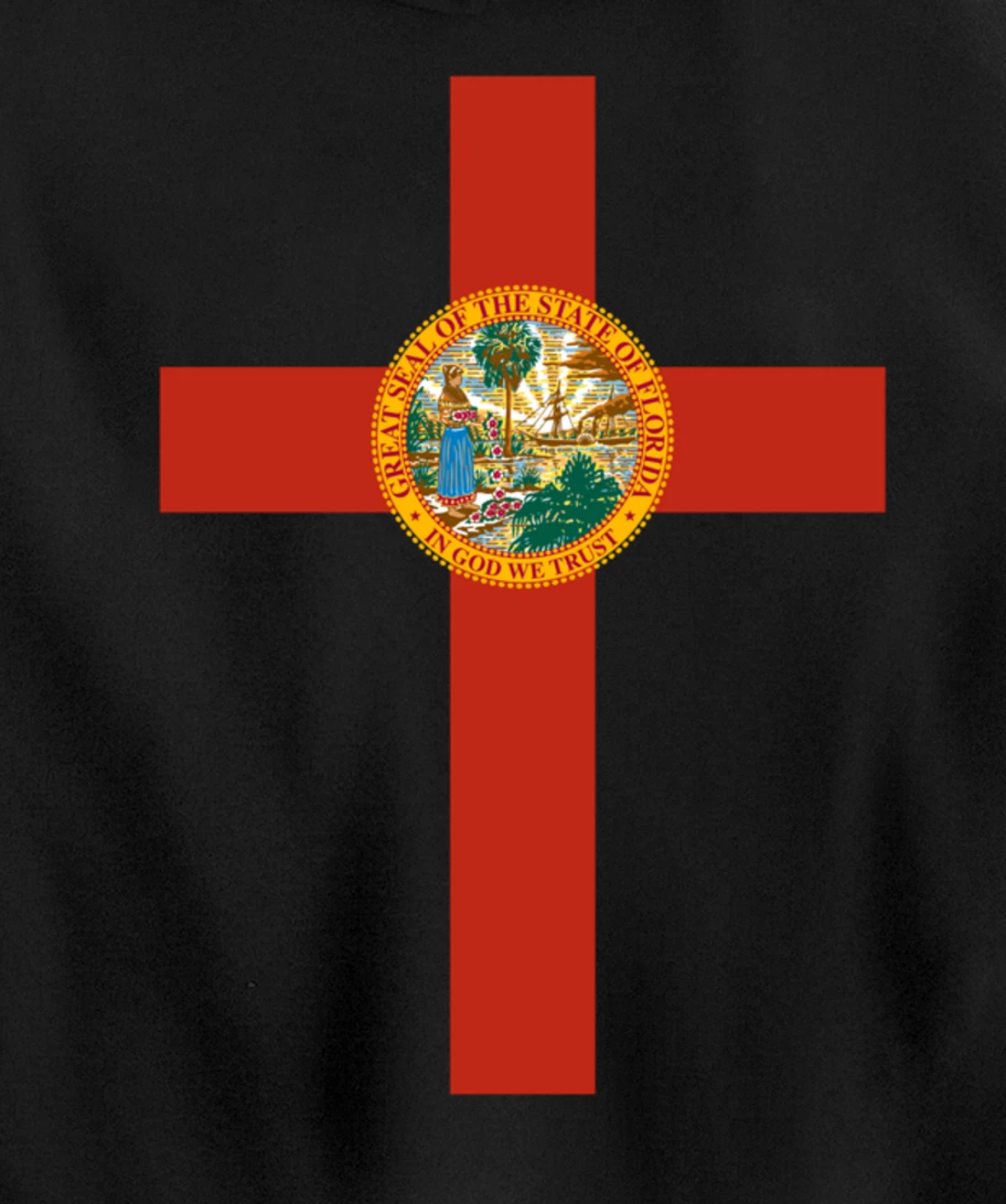 Florida Catholic Priest Christian Pastor or Minister Cross Pullover Hoodie