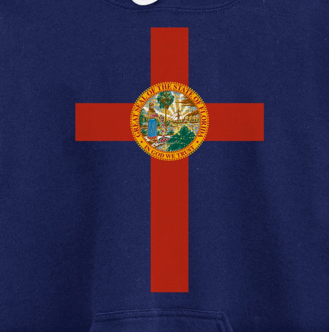 Florida Catholic Priest Christian Pastor or Minister Cross Pullover Hoodie