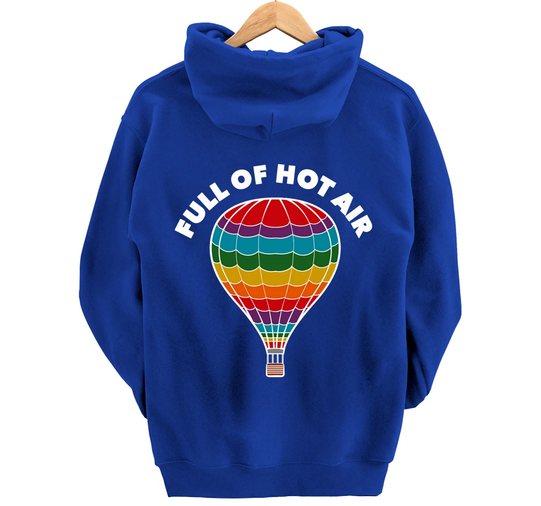 Full of Hot Air Balloon, Ballooning Apparel for Men, Women Pullover Hoodie
