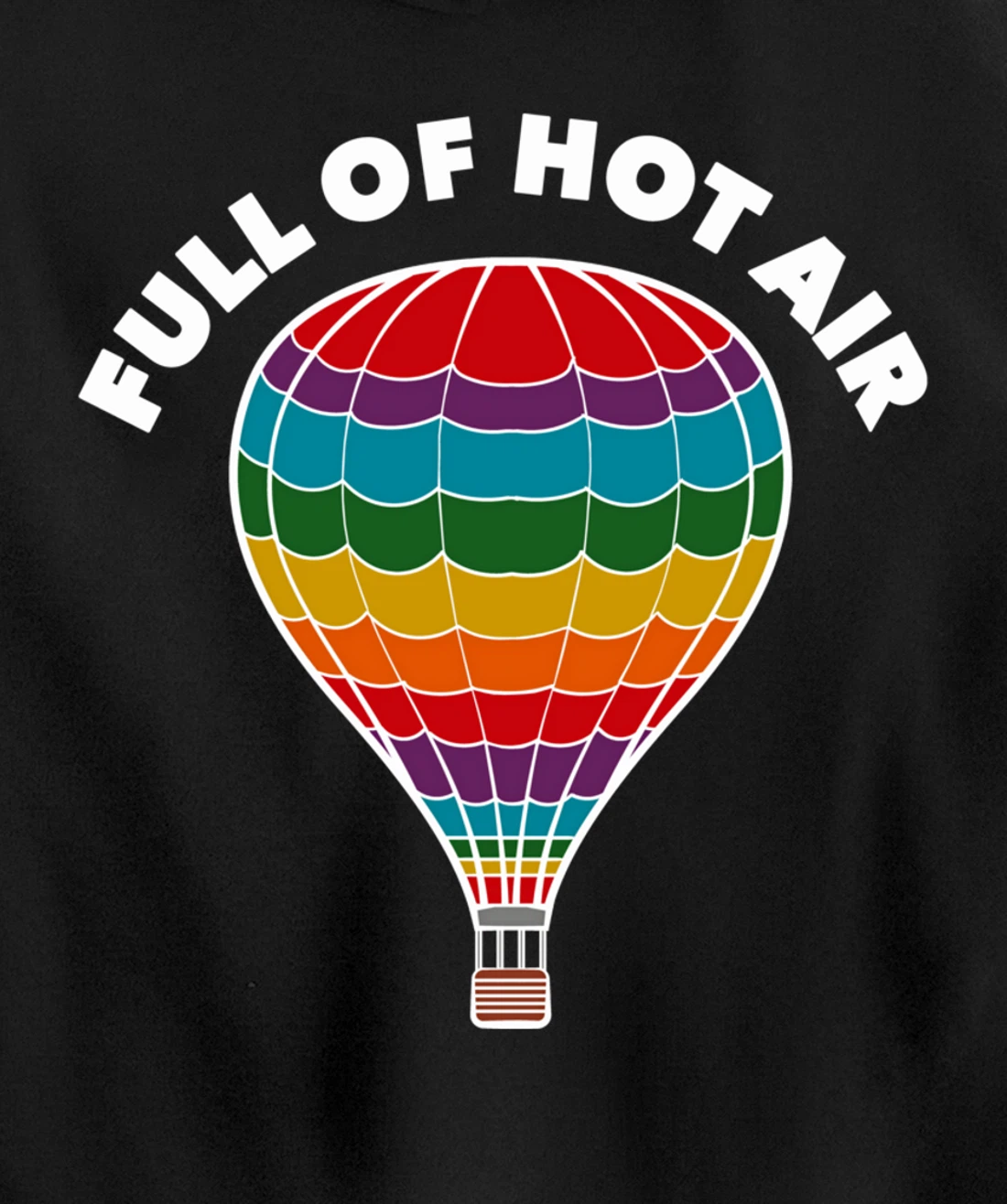 Full of Hot Air Balloon, Ballooning Apparel for Men, Women Pullover Hoodie