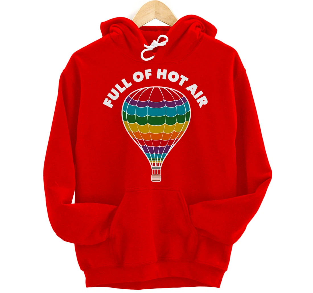 Full of Hot Air Balloon, Ballooning Apparel for Men, Women Pullover Hoodie