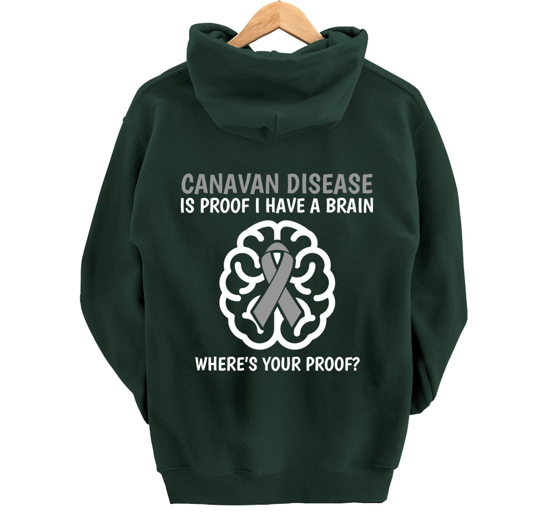 Canavan Disease Awareness Brain Disease Related Funny Ribbon Pullover Hoodie