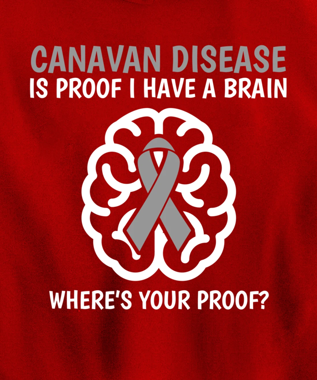 Canavan Disease Awareness Brain Disease Related Funny Ribbon Pullover Hoodie