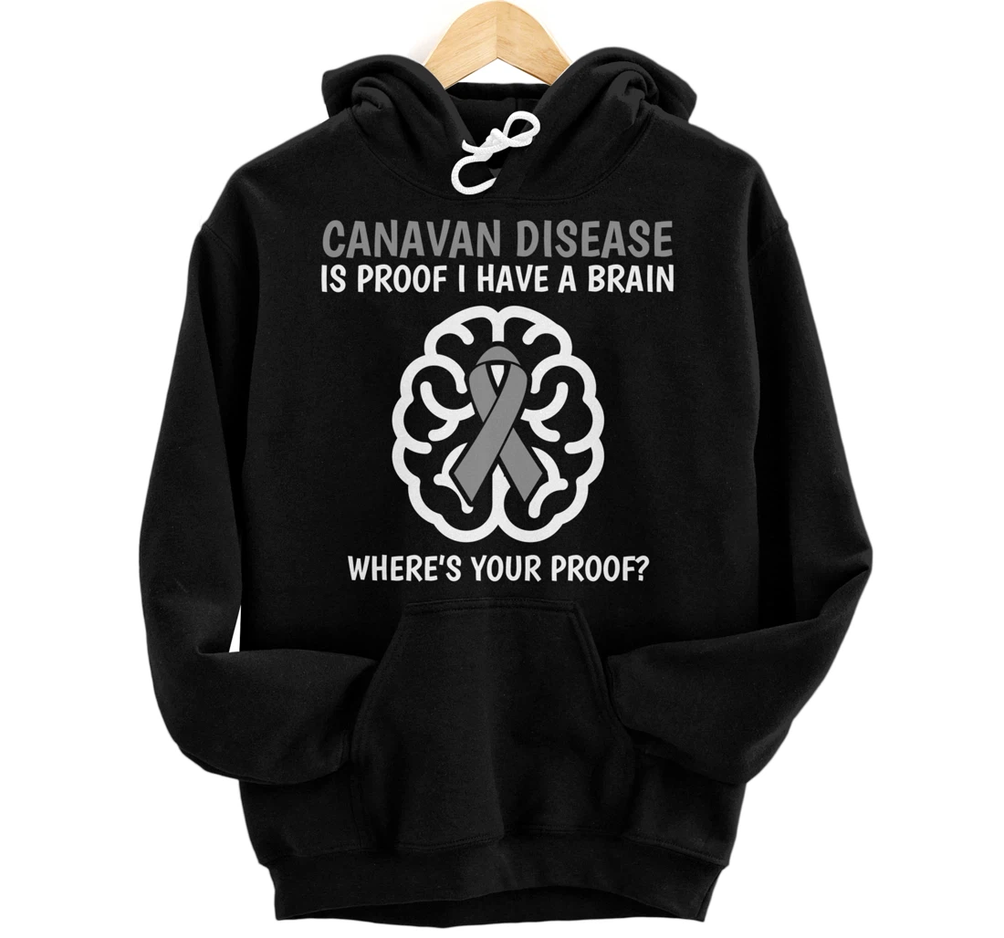 Canavan Disease Awareness Brain Disease Related Funny Ribbon Pullover Hoodie