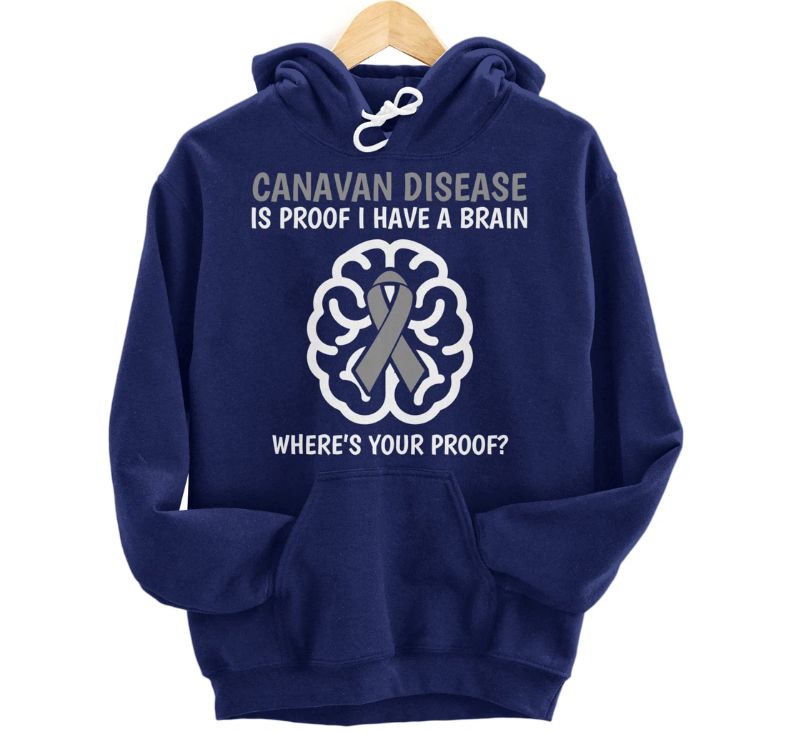 Canavan Disease Awareness Brain Disease Related Funny Ribbon Pullover Hoodie