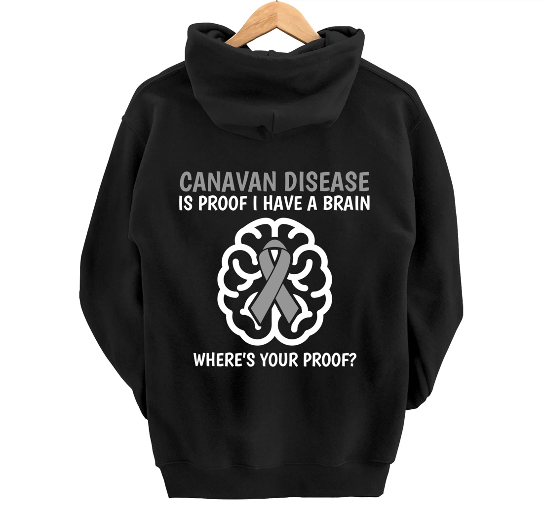 Canavan Disease Awareness Brain Disease Related Funny Ribbon Pullover Hoodie