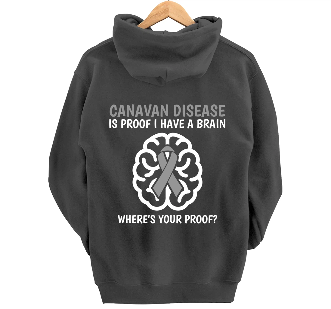 Canavan Disease Awareness Brain Disease Related Funny Ribbon Pullover Hoodie