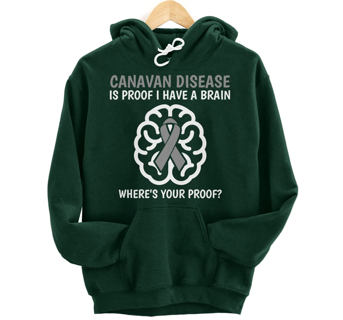 Canavan Disease Awareness Brain Disease Related Funny Ribbon Pullover Hoodie