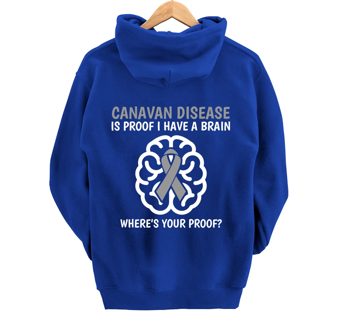 Canavan Disease Awareness Brain Disease Related Funny Ribbon Pullover Hoodie