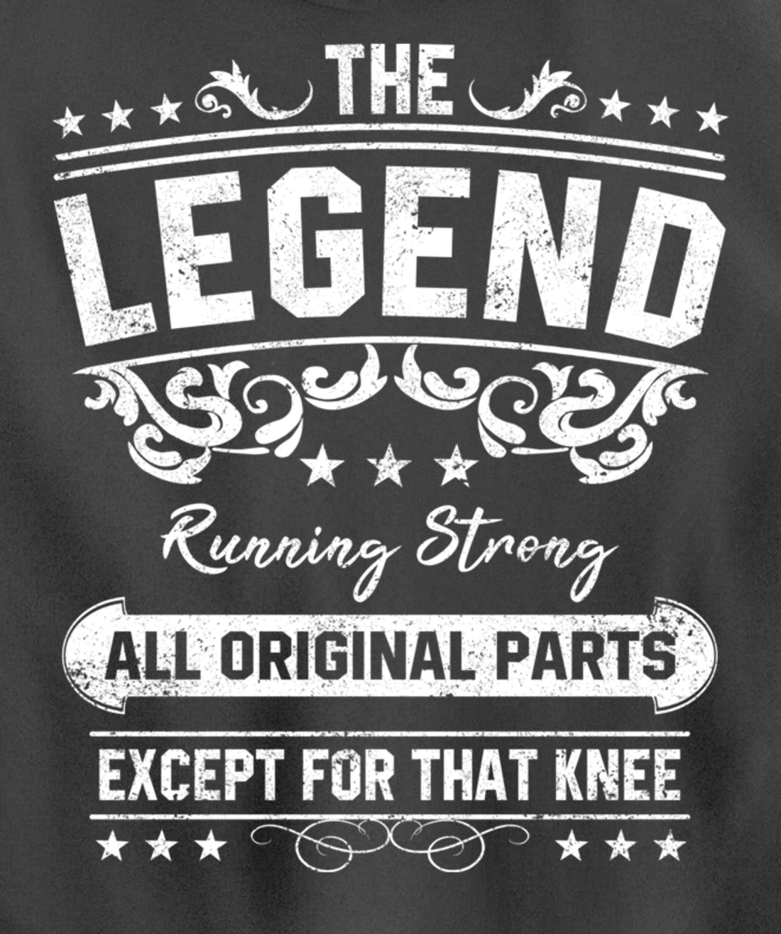 Funny Knee Replacement Quote The Legend Get Well Soon Design Pullover Hoodie