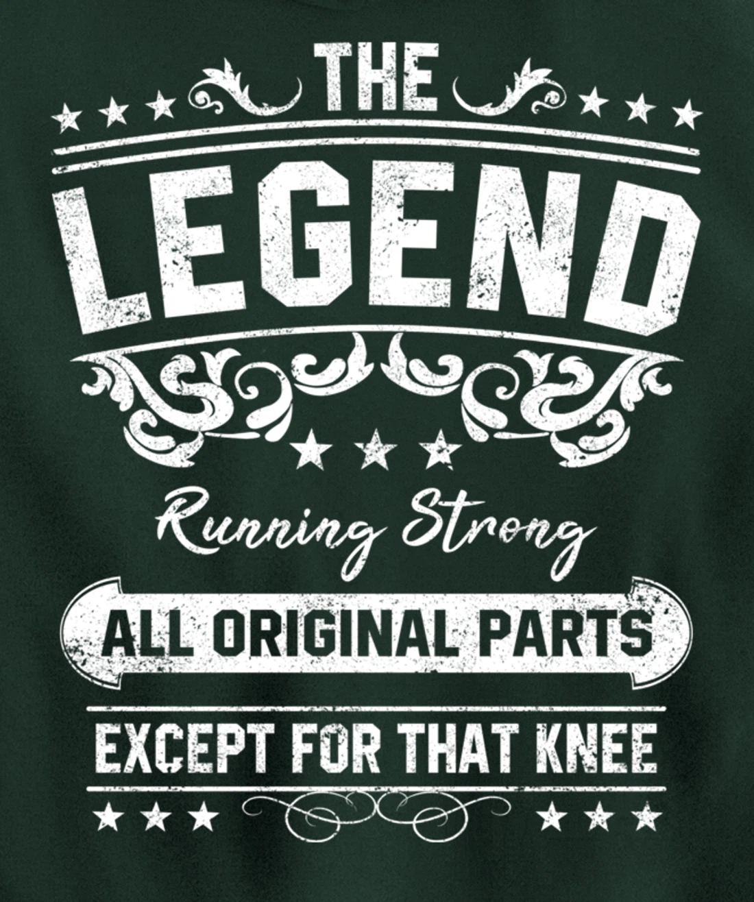 Funny Knee Replacement Quote The Legend Get Well Soon Design Pullover Hoodie