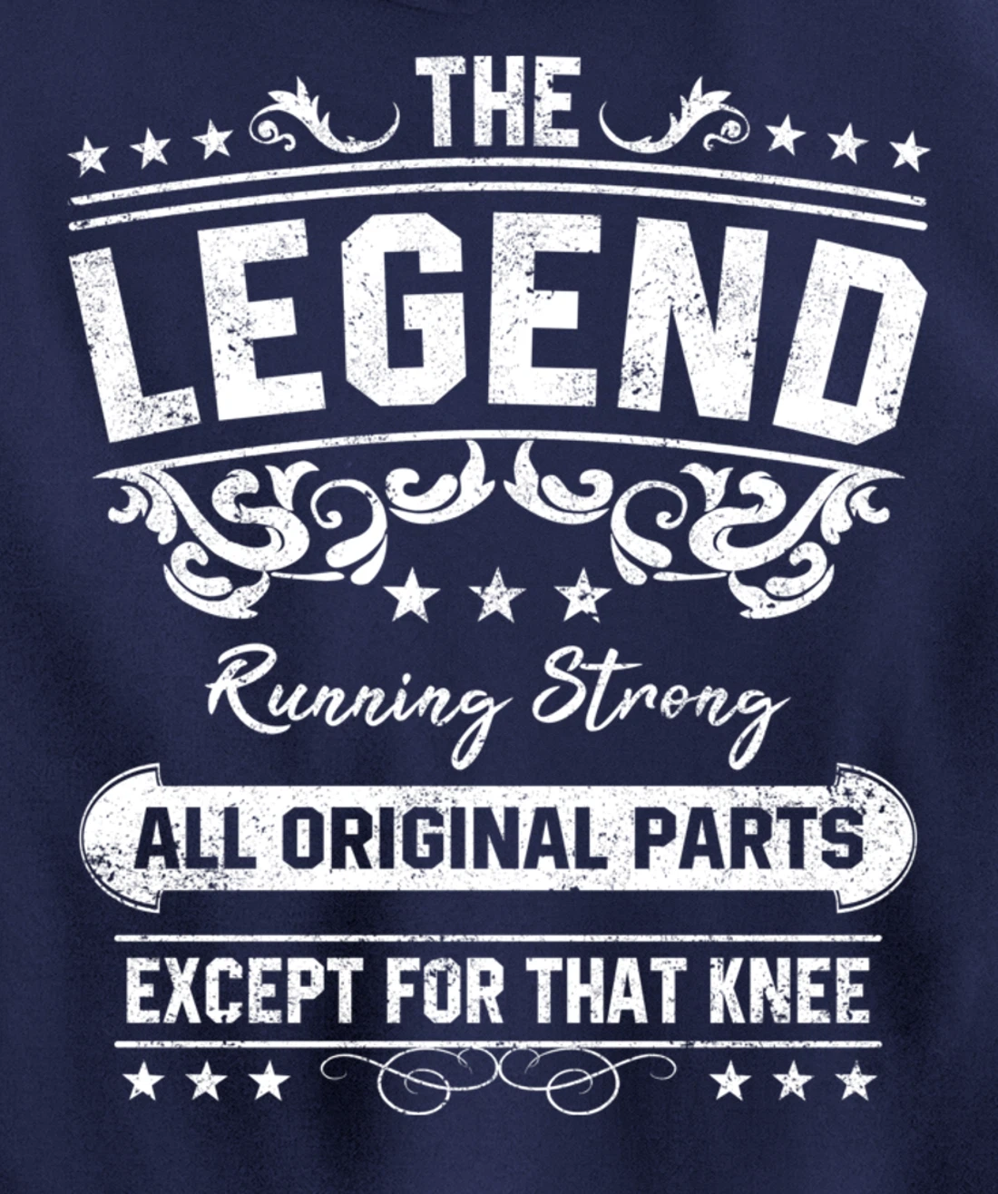 Funny Knee Replacement Quote The Legend Get Well Soon Design Pullover Hoodie