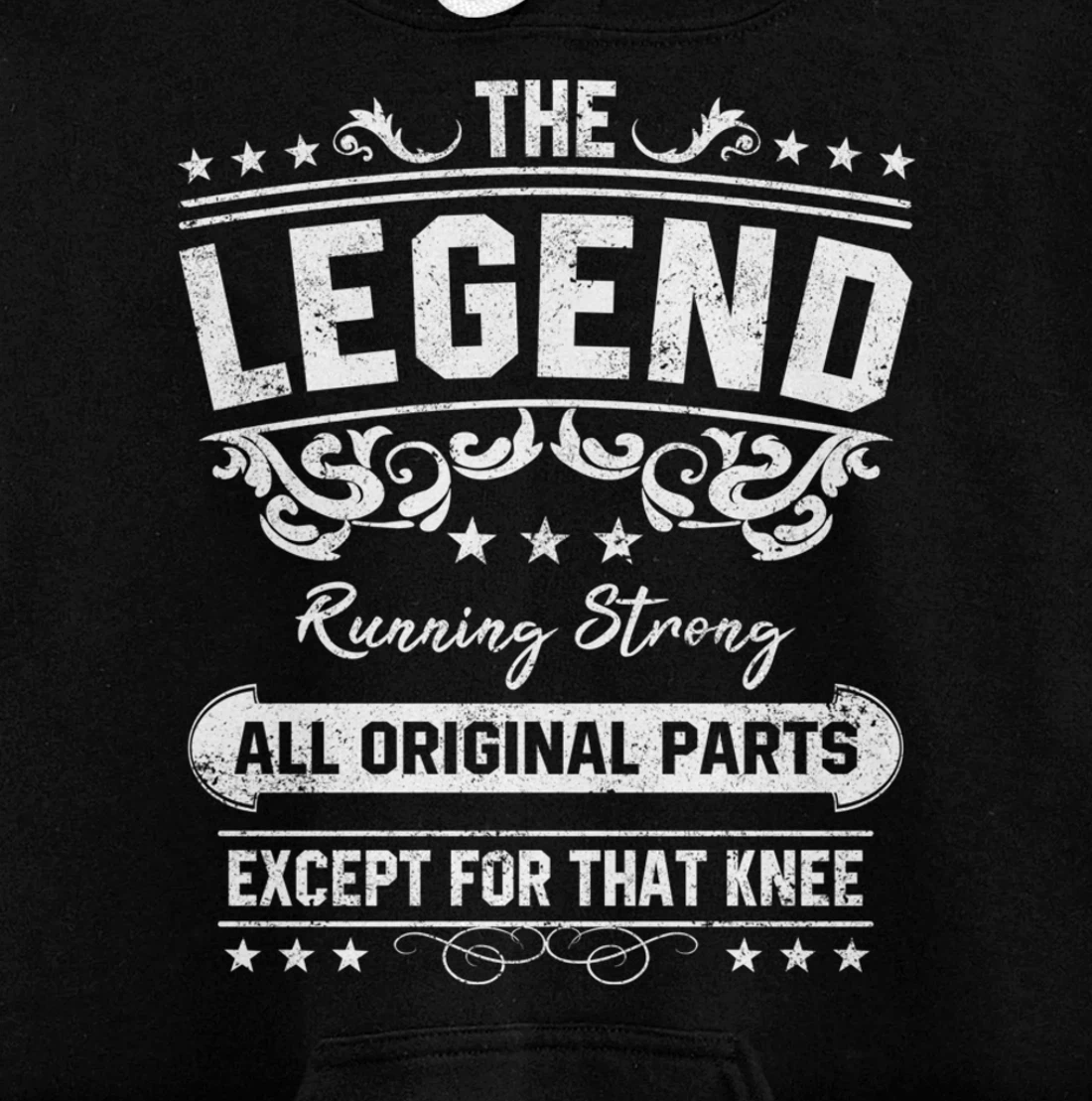 Funny Knee Replacement Quote The Legend Get Well Soon Design Pullover Hoodie