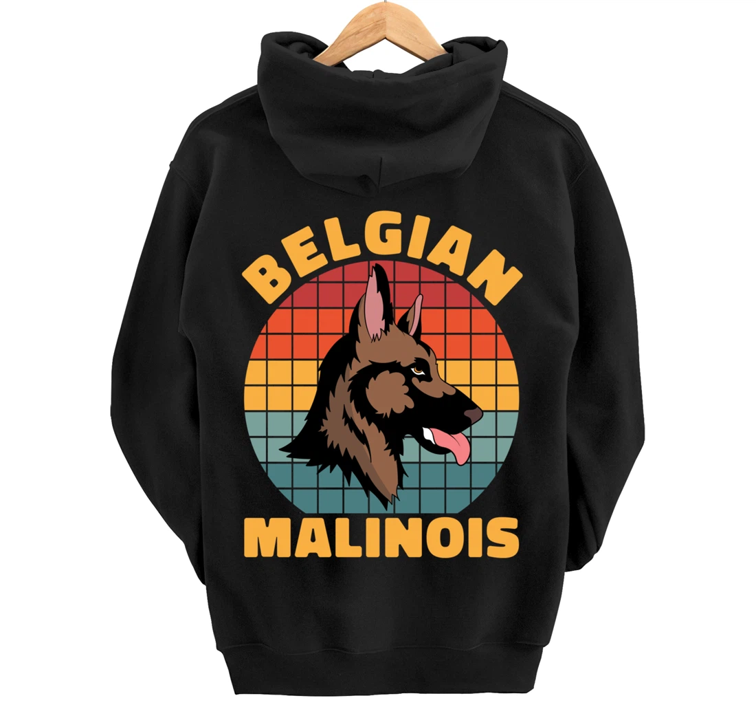 Retro Pet Dog Lover Animal Dog Owner Belgian Malinois Pullover Hoodie