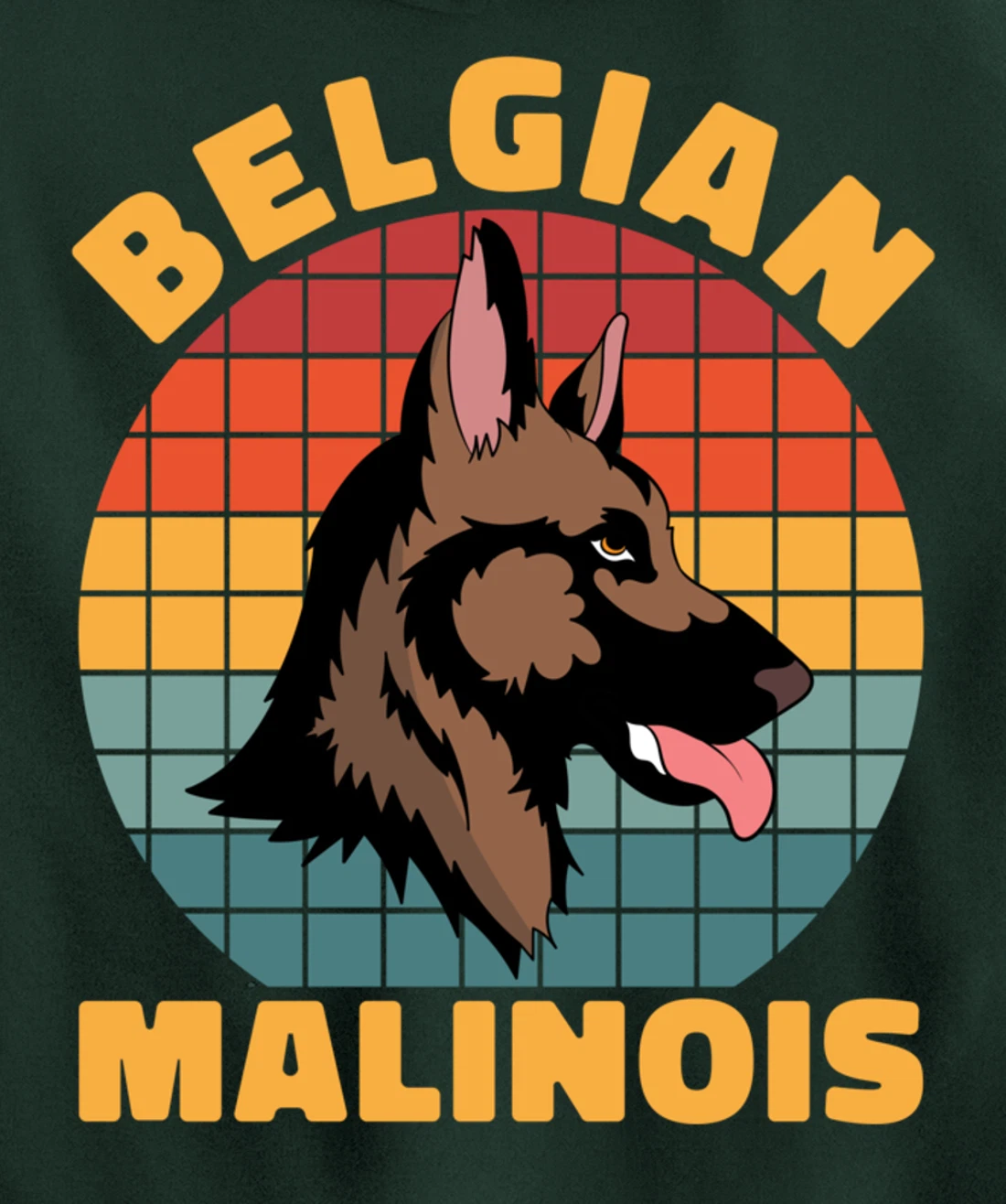 Retro Pet Dog Lover Animal Dog Owner Belgian Malinois Pullover Hoodie