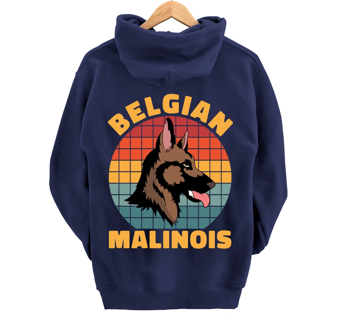 Retro Pet Dog Lover Animal Dog Owner Belgian Malinois Pullover Hoodie