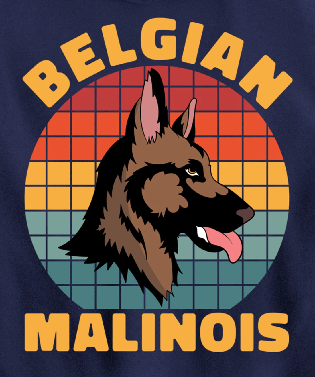 Retro Pet Dog Lover Animal Dog Owner Belgian Malinois Pullover Hoodie