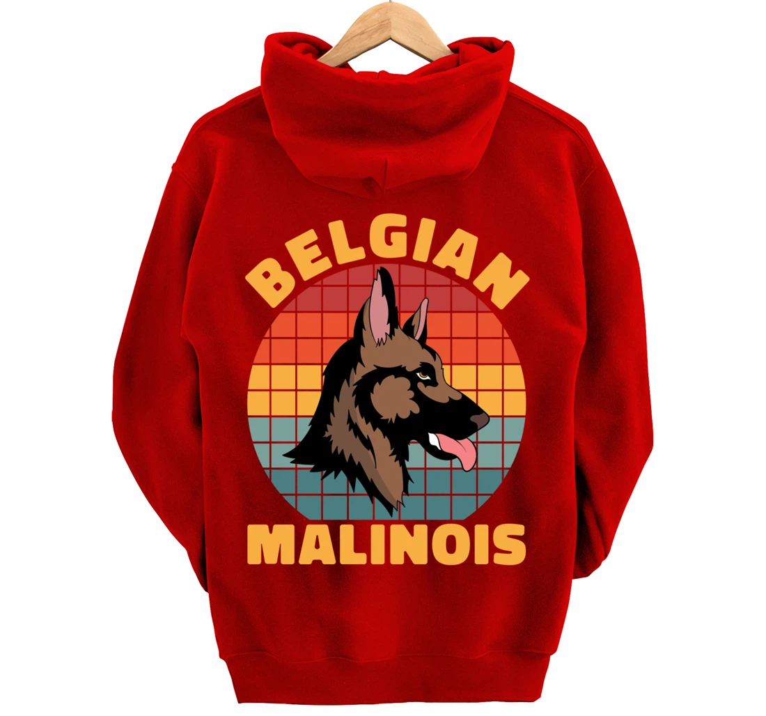 Retro Pet Dog Lover Animal Dog Owner Belgian Malinois Pullover Hoodie