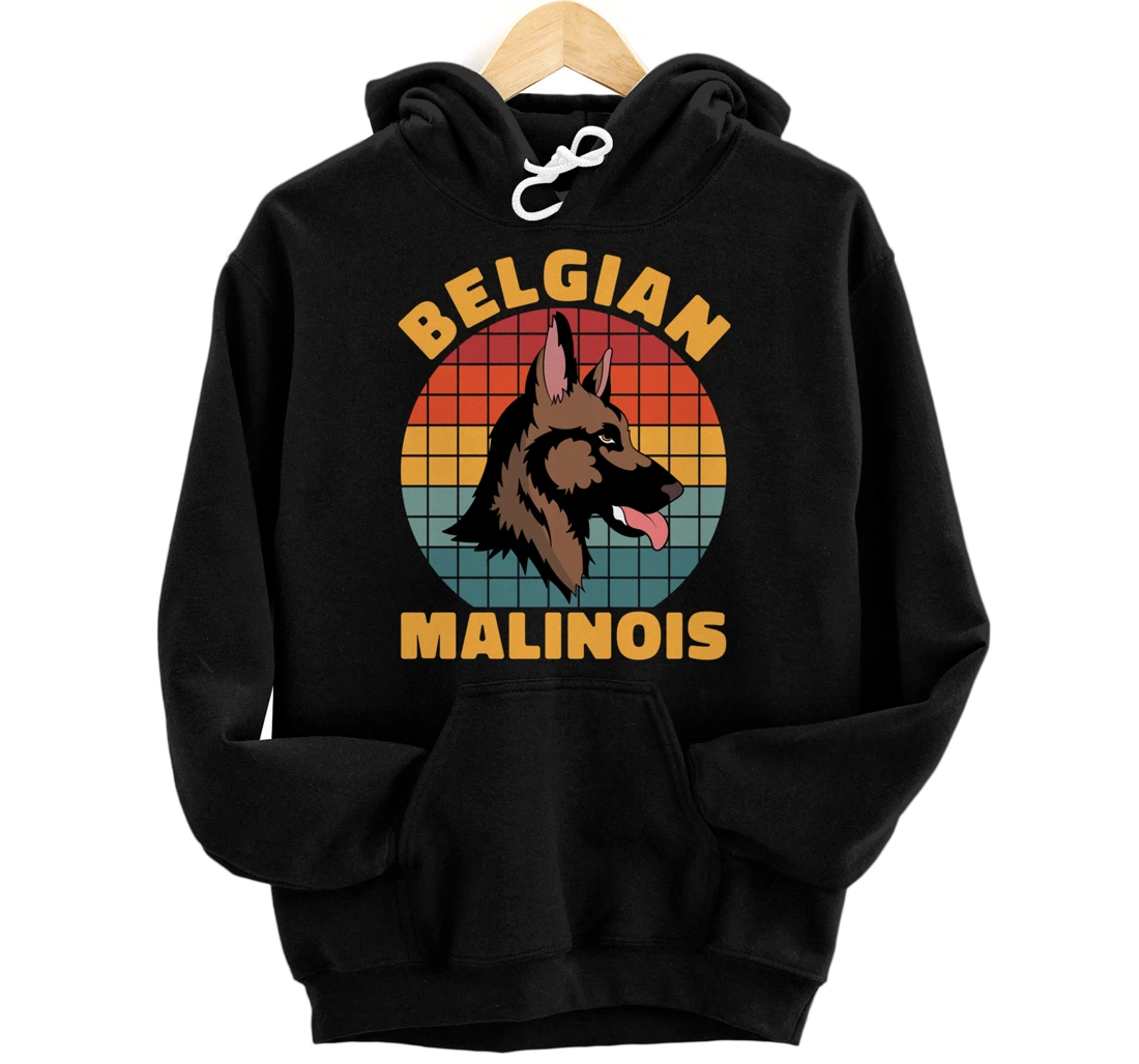 Retro Pet Dog Lover Animal Dog Owner Belgian Malinois Pullover Hoodie