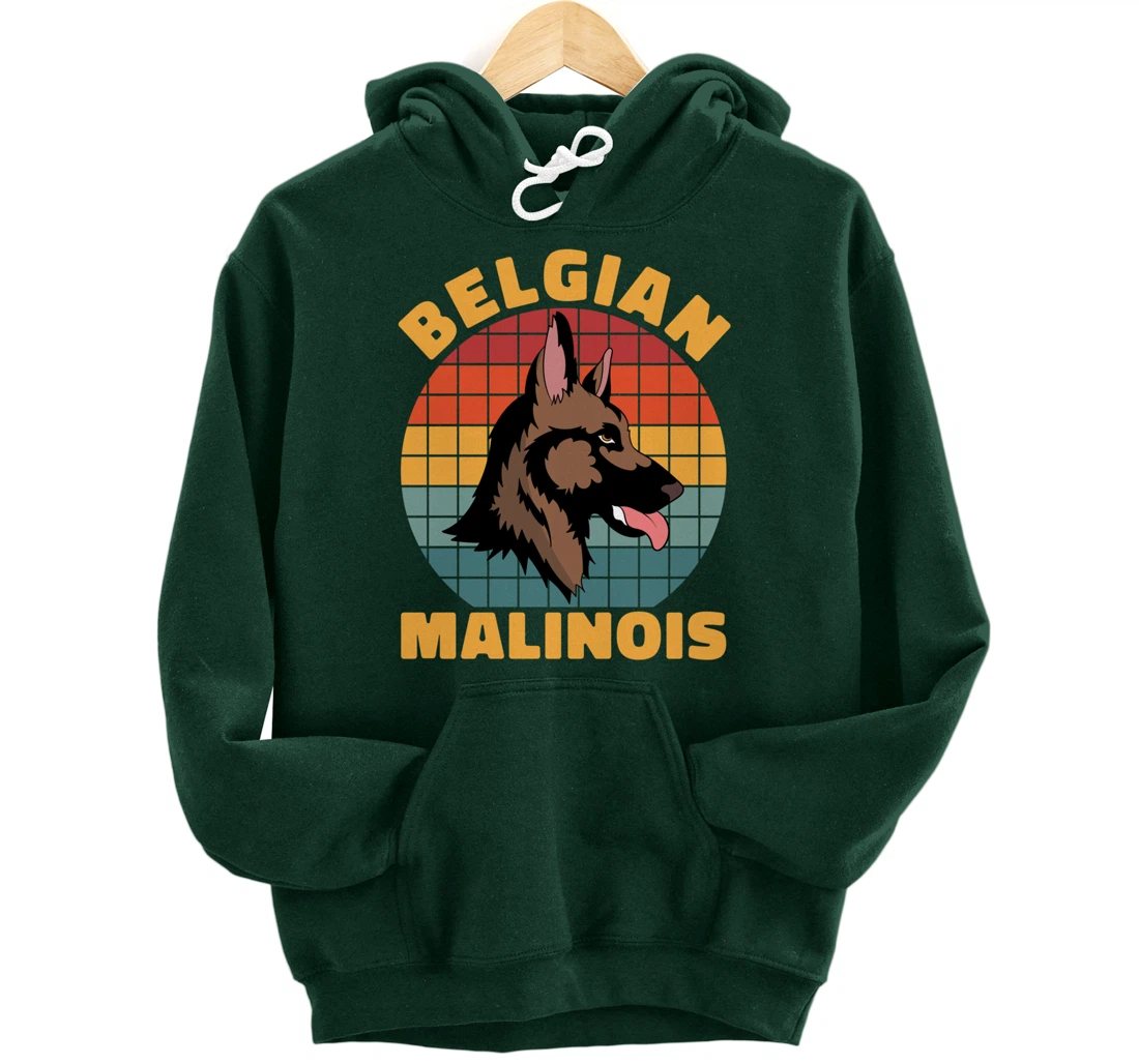 Retro Pet Dog Lover Animal Dog Owner Belgian Malinois Pullover Hoodie