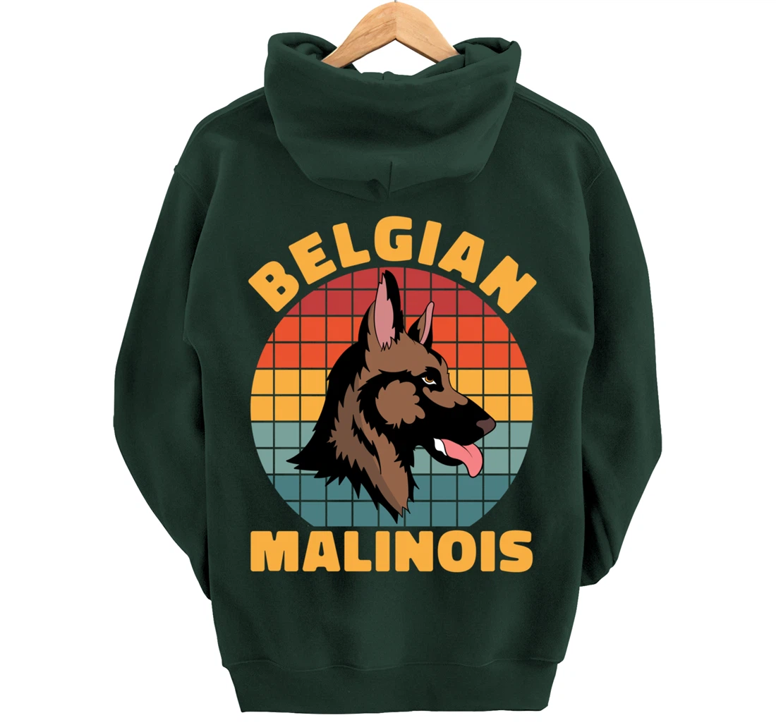 Retro Pet Dog Lover Animal Dog Owner Belgian Malinois Pullover Hoodie