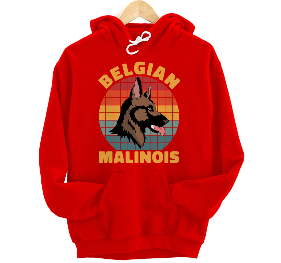 Retro Pet Dog Lover Animal Dog Owner Belgian Malinois Pullover Hoodie