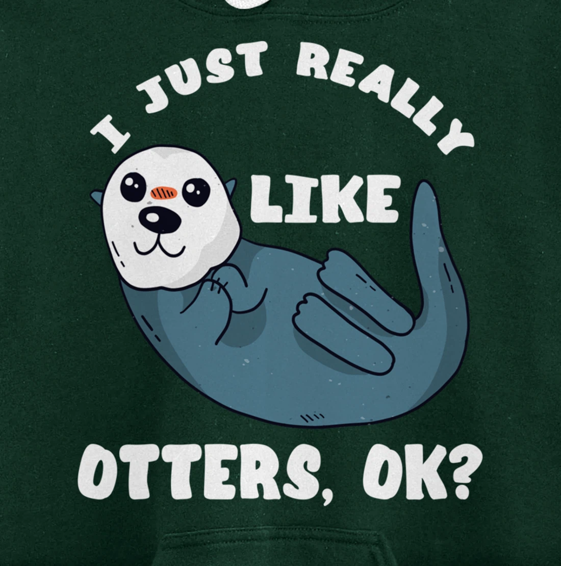 I Just Really Like Otters Sea Otter Marine Mammal Water Fish Pullover Hoodie