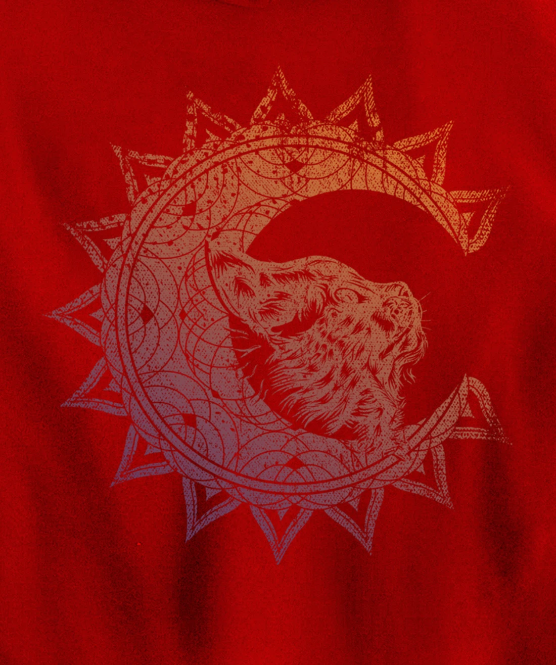 Magic Occult Witch Wicca Pagan Cat Animal Crescent Moon Pullover Hoodie