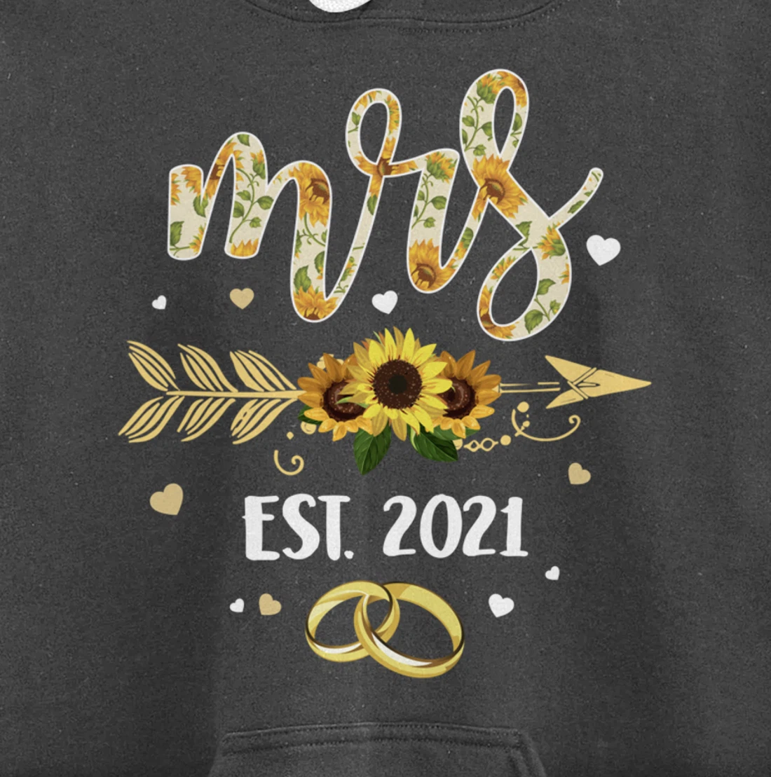 Wedding for Bride for Mrs Est 2021 Bride lover Pullover Hoodie