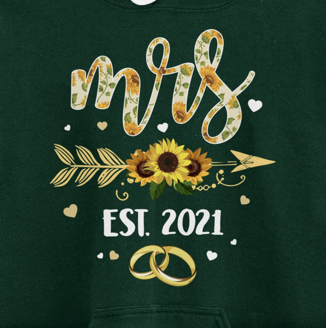 Wedding for Bride for Mrs Est 2021 Bride lover Pullover Hoodie
