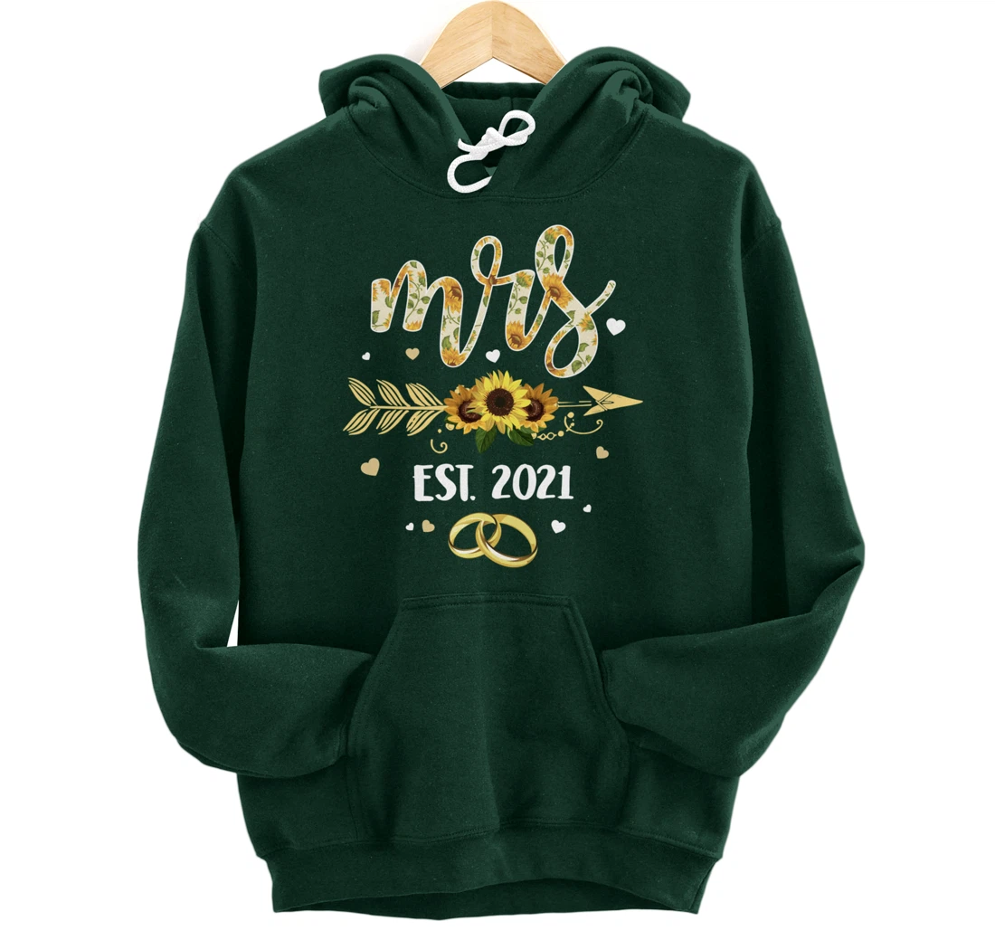 Wedding for Bride for Mrs Est 2021 Bride lover Pullover Hoodie
