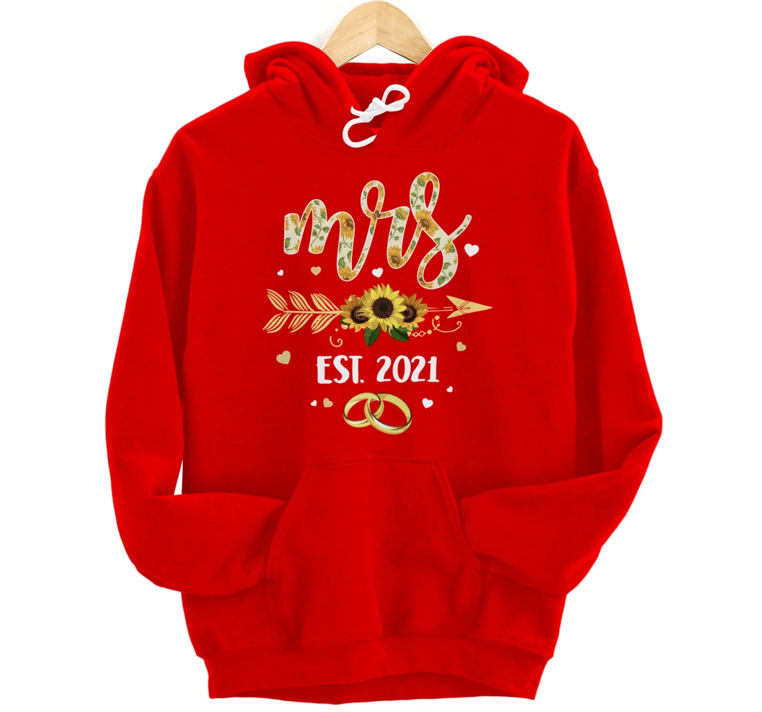 Wedding for Bride for Mrs Est 2021 Bride lover Pullover Hoodie
