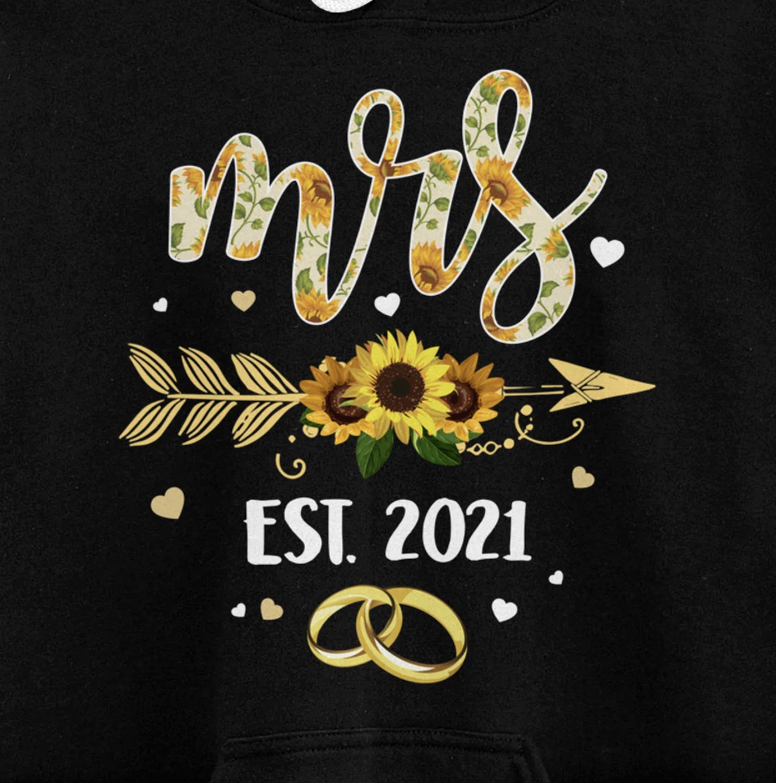 Wedding for Bride for Mrs Est 2021 Bride lover Pullover Hoodie