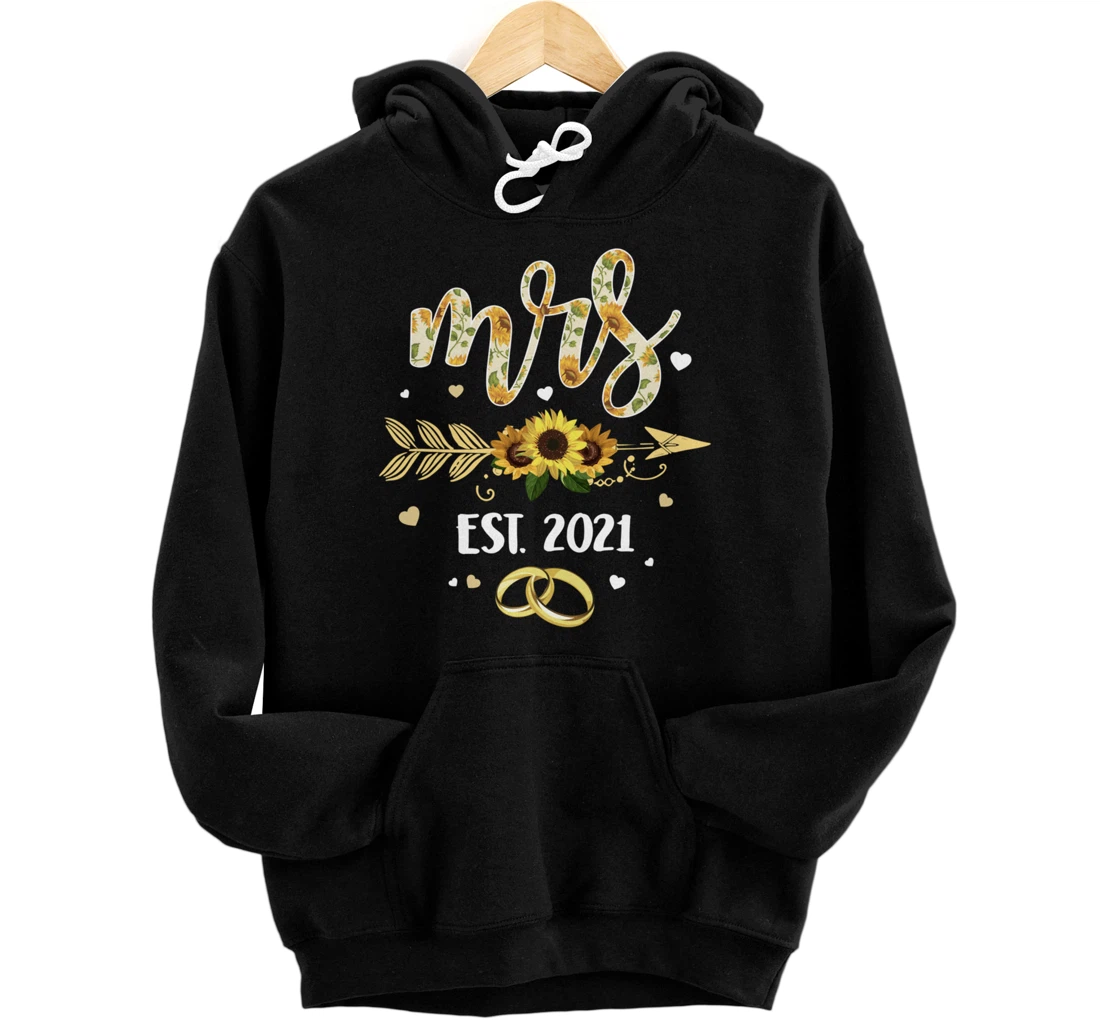 Wedding for Bride for Mrs Est 2021 Bride lover Pullover Hoodie