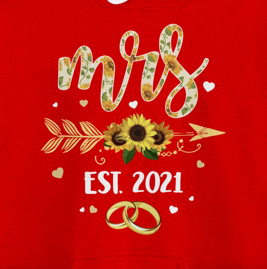 Wedding for Bride for Mrs Est 2021 Bride lover Pullover Hoodie