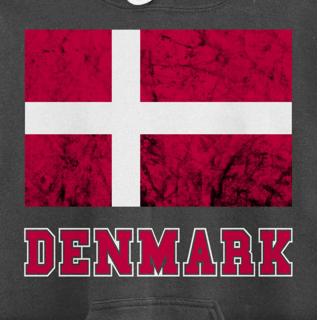 Denmark Flag Dannebrog Retro Danish Pride Danes Roots Dansk Pullover Hoodie