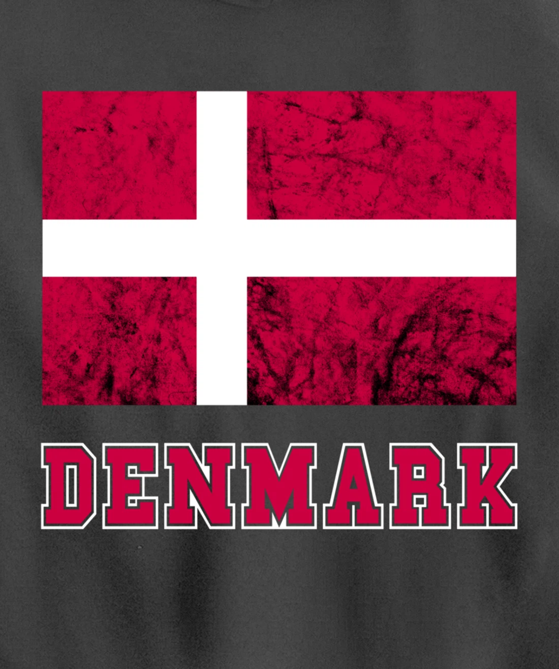 Denmark Flag Dannebrog Retro Danish Pride Danes Roots Dansk Pullover Hoodie