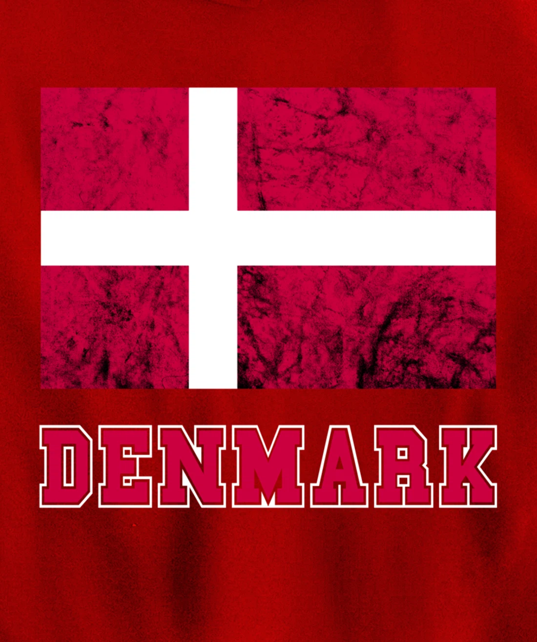 Denmark Flag Dannebrog Retro Danish Pride Danes Roots Dansk Pullover Hoodie